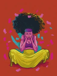 Levendige Afro-rust