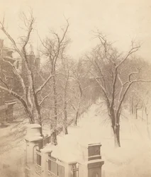 Boston Common Sneeuwscène, 1850s