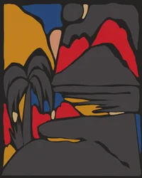 Abstract tropisch landschap