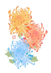 Levendige Aziatische chrysanten