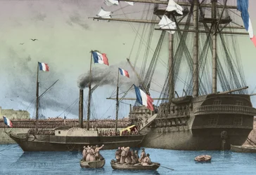 De kist van Napoleon arriveert in Cherbourg