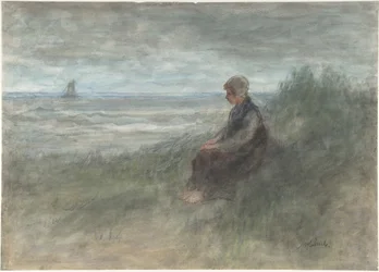 Meisje in de duinen