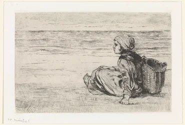 Meisje aan zee