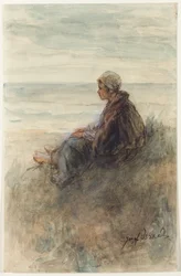 Meisje op de duinen