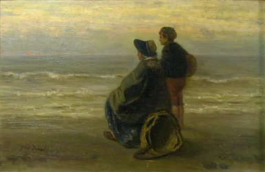 Moeder en Kind aan een Zeekust