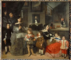 De familie van de kunstenaar (schilderij op doek)
