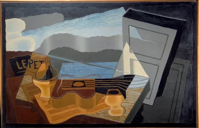 Het uitzicht op de baai. Schilderij door Juan Gris (1887-1927) Ec. Esp.