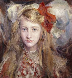 Portret van de dochter van de kunstenaar, Pippi