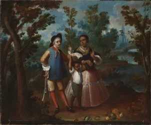X. Van Spanjaard en Keer Terug, Houd Jezelf Hangend in de Lucht (X. De español y torna atrás, tente en el aire), c.1760