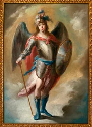 De Aartsengel Sint Michaël - Schilderij door Juan de Espinal (1714-1783), ca. 1780 - Museum voor Schone Kunsten van Sevilla, Spanje