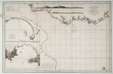 Kaart van Zuid-Amerika en de Atlantische kust