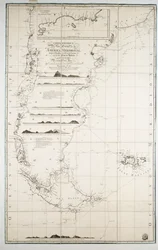 Kaart van Chili, Patagonië, Tierra del Fuego en de Falklandeilanden, c.1798 (gravure)