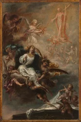 Studie voor "De Tenhemelopneming van de Maagd" voor San Augustín, Sevilla, ca. 1670-72