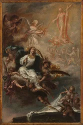 Studie voor De Hemelvaart van de Maagd voor San Augustín, Sevilla, ca. 1670-1672