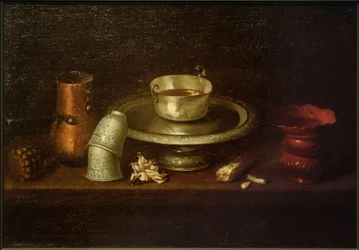 Stilleven met cacaokopje