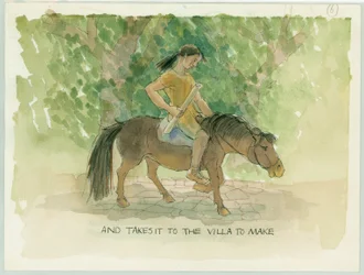 De meester-ambachtsman brengt de ontwerpen voor Julia