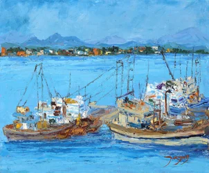 Vissersboten van Blue Harbor