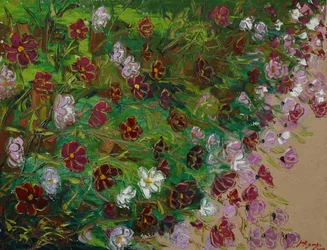 Kleurrijke bloementuin