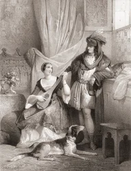 Koning Karel VII van Frankrijk met Agnes Sorel