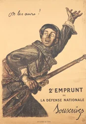 Franse WOI-poster - 2e uitgave van oorlogsobligaties