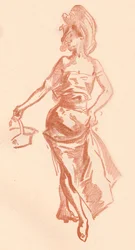 Tekening in Sanguine