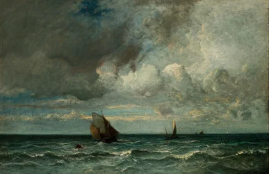 Barken vluchten voor de storm, 1870-75