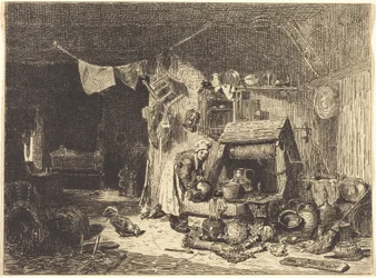 Interieur van een boerderij