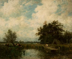 Landschap met vijver