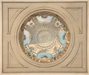 Ontwerp voor een plafond met trompe l