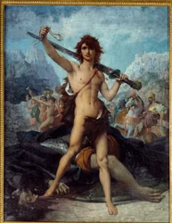 David triomfant. Schilderij van Jules Élie Delaunay (1828-1891)