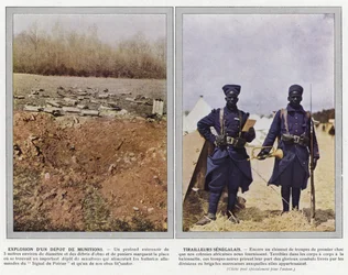 Explosie van een munitiedepot, Senegalese scherpschutters