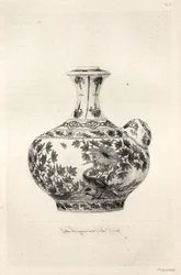 Geschiedenis van de keramische kunst: Een beschrijvende en filosofische studie van het aardewerk van alle tijden en alle naties: Perzië: Zacht porselein - Gargoulette, Versierd met de Simorg (Plaat VI)