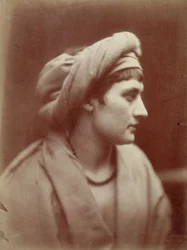 Portret van een vrouw met een tulband