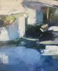 Rustige blauwe abstractie