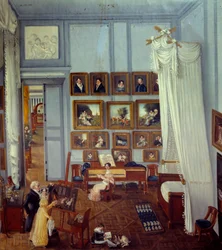 Interieur van de residentie van de ridder Pradel van Saint Charles
