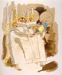 Humoristische wijnillustratie 1946