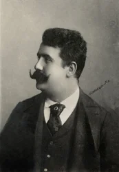 Portret van de Italiaanse componist Ruggero Leoncavallo (foto)