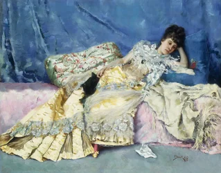 Dame op een divan, 1877