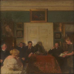 Een feest in het huis van de kunstenaar