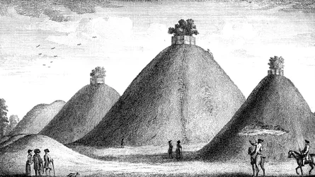 De Bartlow Hills, opgehoogd over de gesneuvelden, 1016