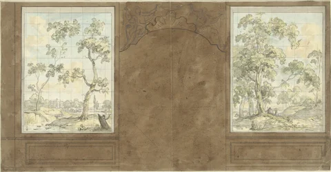 Ontwerp voor de kamerwand in de zaal van Jan de Groot, Keizersgracht 187