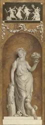 Behang met Bacchante