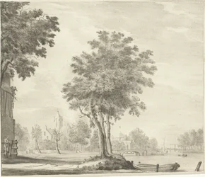 Gezicht op een dorp