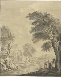 Landschap met weg