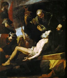 Martelaarschap van Sint-Andreas (olieverf op doek)