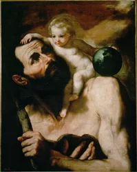 Sint Christoffel ... (schilderij op doek)