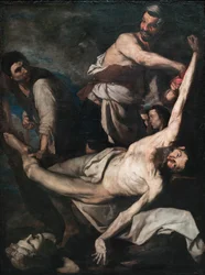 Het martelaarschap van de heilige Bartholomeüs - Schilderij van José de Ribera, genaamd Lo Spagnoletto (El Españoleto) (1591-1652) - 1644 - 202 x 153 - Museu Nacional d