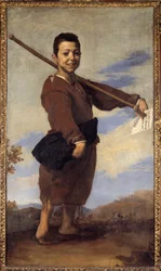 De klompvoet. Schilderij van José de Ribera, genaamd Il Spagnoletto „de Spanjaard“ (1591-1652), Spaanse school, 1642. 1,64 x 0,93 m
