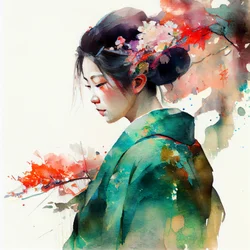 Herfstportret in kimono