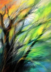 Kleurrijke seizoenenboom